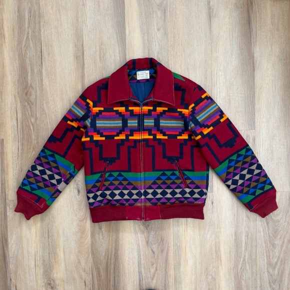 Pendleton Jackets & Blazers - Vtg Pendleton Country Sophisticates Wool Southwestern Geometric Aztec Jacket